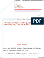10 Rules of Precis Writing in English, Precis Writing Tips For Students.