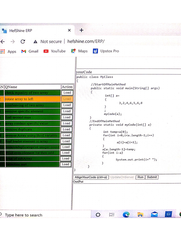 Array programs pdf
