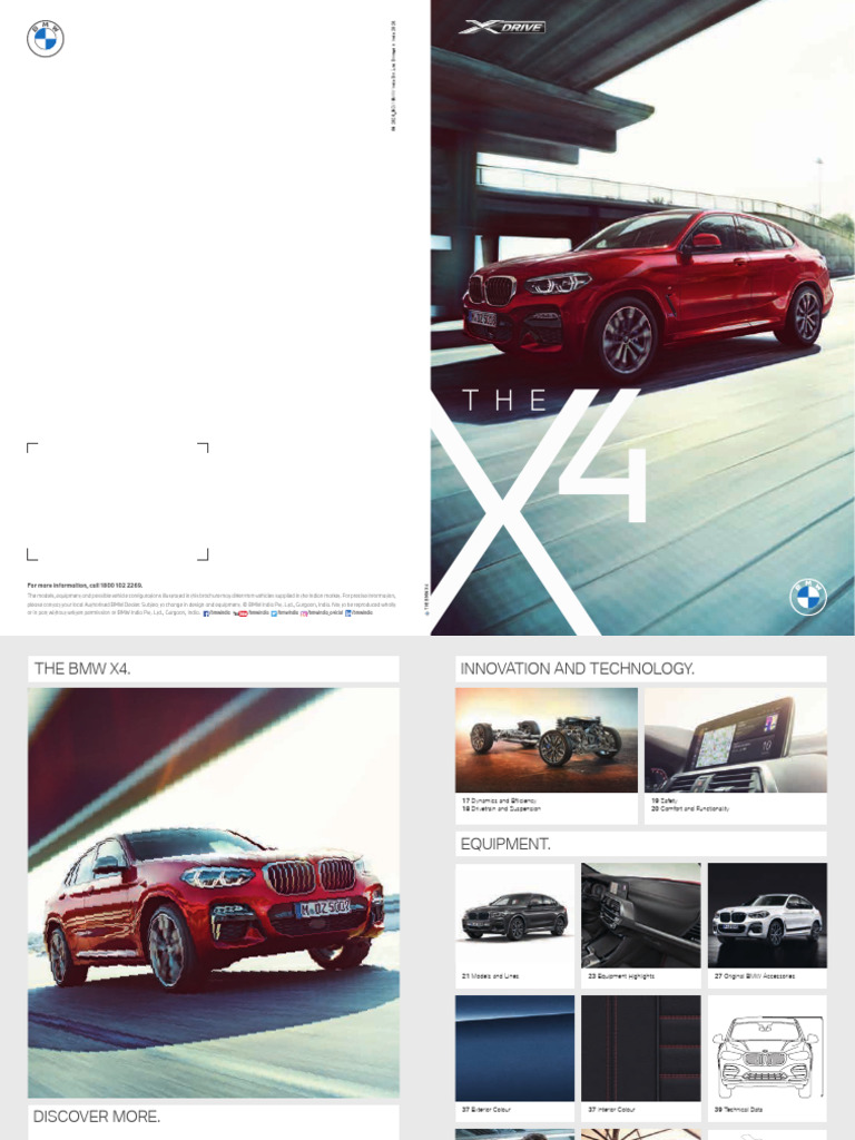 1086 BMW X4 Brochure-New - Pdf.asset.1624424142498 | PDF | Headlamp ...