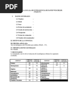 ESTRUCTURA INFORME WAIS IV