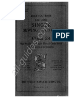 Singer Class 24 Chainstitch Sewing Machine Instruction Manual