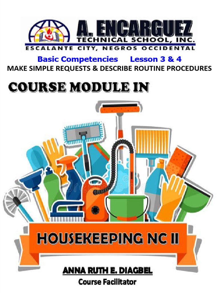 Housekeeping Basic Lesson3 4 PDF English Language Linguistics