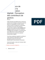 Les Facteurs de Succès de La Transformation Digitale - Perception Des Contrôleur