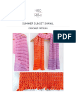 Summer Sunset Shawl - Crochet Pattern - Ned and Mimi