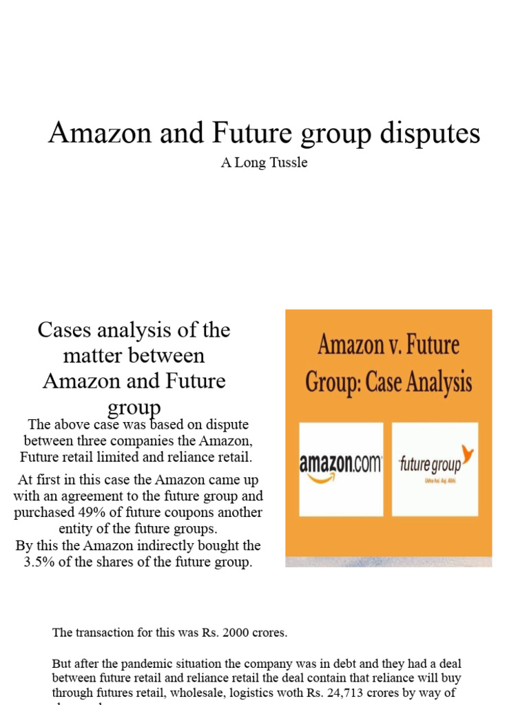 Amazon vs Future Group Dispute Analysis | PDF | Supreme Court Of India ...