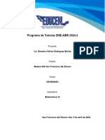 Programa Tutorías SR1MIX0401 Matemáticas IV