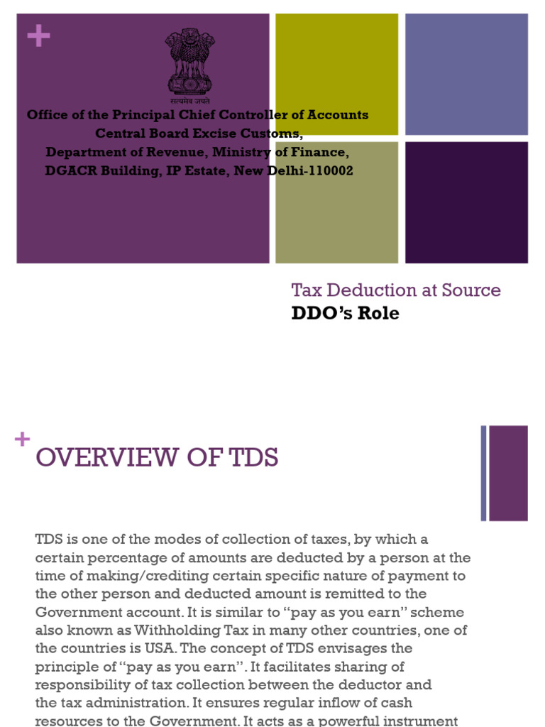 TDS Guidelines for DDO Responsibilities | PDF | Taxes | Government Finances