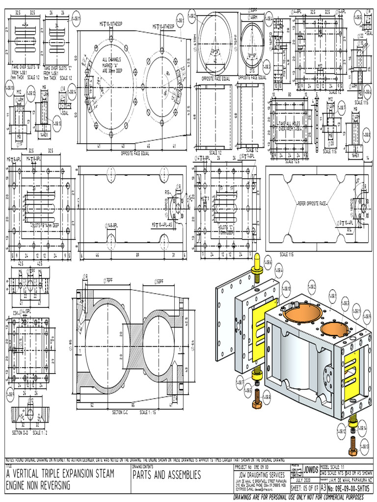 09e 09 00 A3 Sheet 05 | PDF | Steam Engine | Engineering