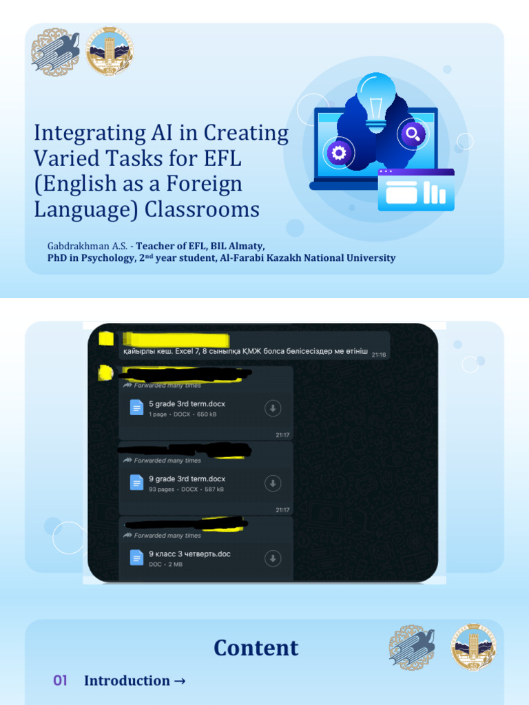 Integrating Ai In Creating Varied Tasks For Efl Classrooms Pdf