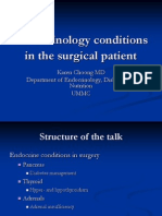 Endocrinology Conditions in Surgical Patients