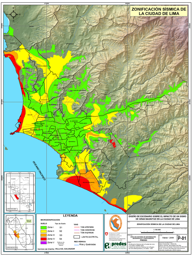 Mapa de Zonificacion Sismica, Ciudad de Lima | PDF | Lima | Cartografía