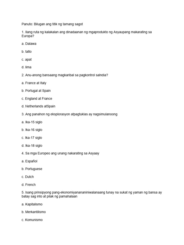 3rd Quarter Ap Exam Pdf