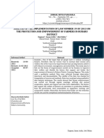 Analisis Implementasi Uu Nomor 19 Tahun 2013 Tentang Perlindungan Dan Pemberdayaan Petani Di Kecamatan Rubaru