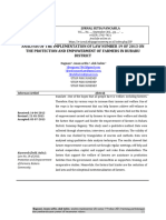 Jurnal Analisis Implementasi Uu No 19 Tahun 2013 Tentang Perlindungandan Pemberdayaan Petani Di Kecamatan Rubaru, Kel.8