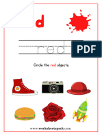 Red Color Sheet Printable