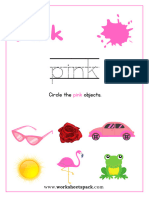 Pink Color Sheet Printable