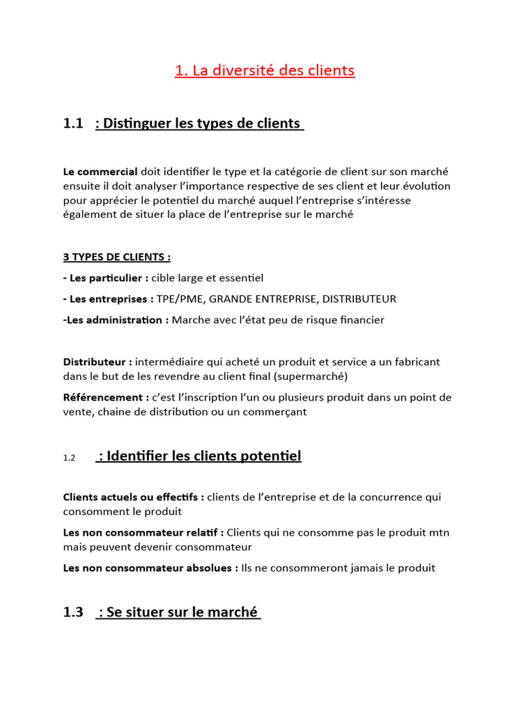 Typologie des clients en marketing | PDF | Business | Commercialisation