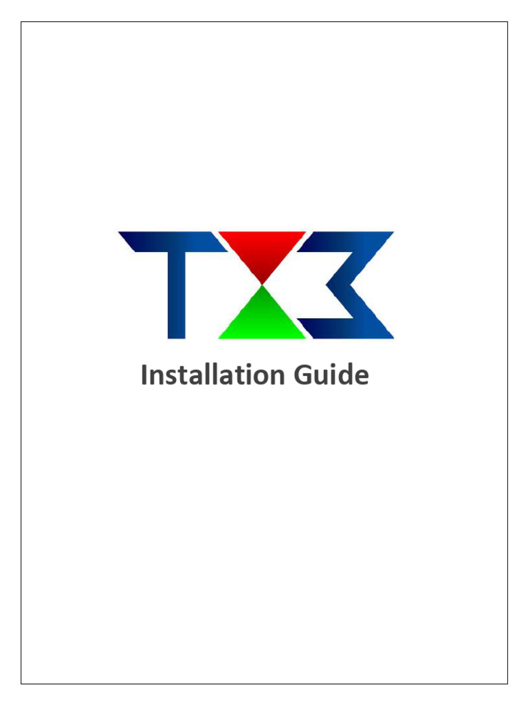 TX3 Software Installation Guide | PDF | Games & Activities | Computers