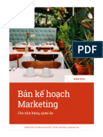 Mẫu Marketing Plan cho nhà hàng