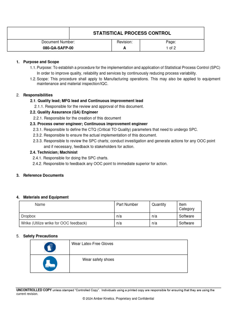 STATISTICAL PROCESS CONTROL | PDF | Quality Assurance