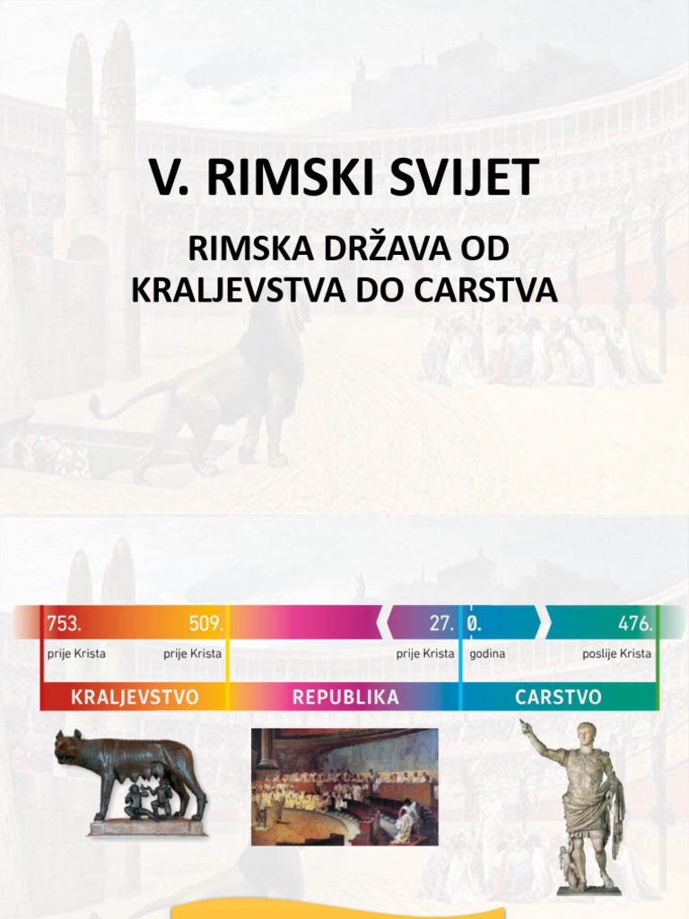 Rimska Država Od Kraljevstva Do Carstva | PDF