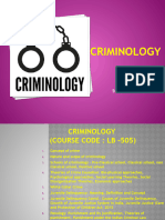 Criminology - unit 1 PPT