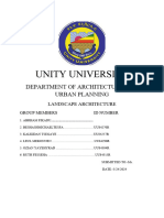 Unity University: Department of Architecture and Urban Planning