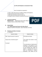 Detailed Lesson Plan With Emphasis On Assessment Tasks