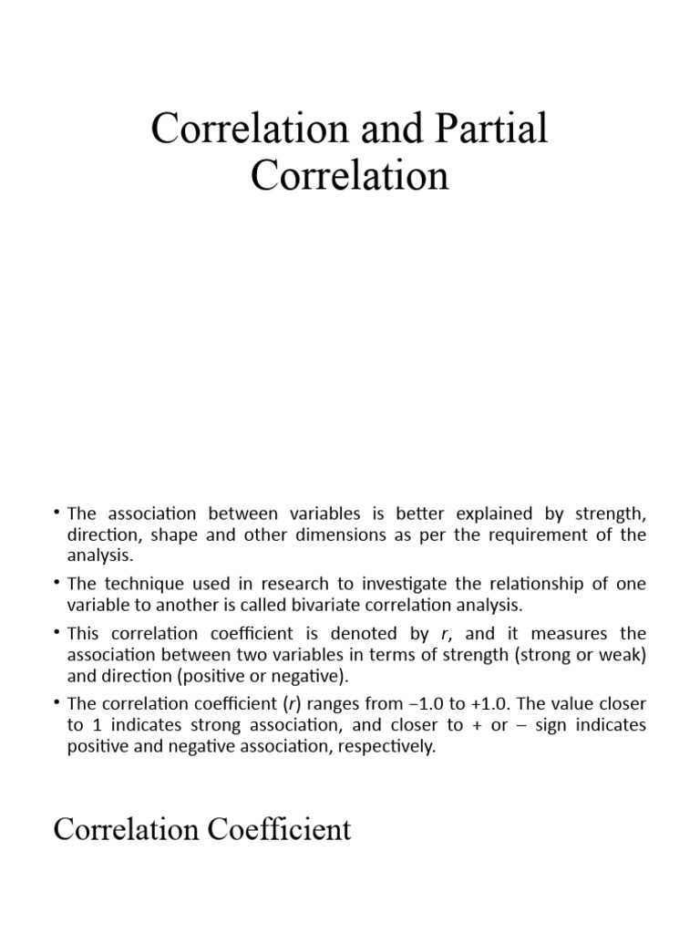 Steps In Correlation Analysis