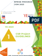 YE 2023 Awards: CSR Project Guidelines YE Audit Process Report Writing Guidelines