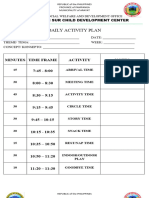 Daily Plan Form