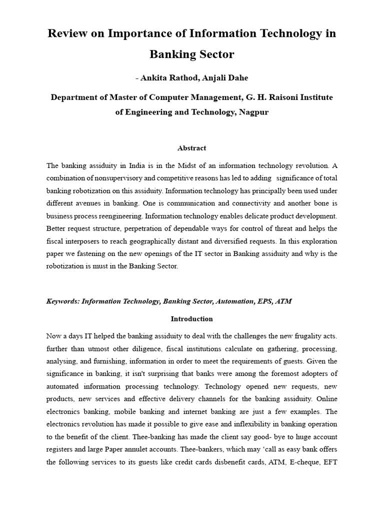 Impact of IT on Banking Automation | PDF | Automated Teller Machine | Banks