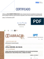 Certificado de Pedreiro Portugal Paulo