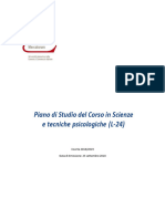 Piano Di Studio Del Corso in Scienze e Tecniche Psicologiche (L-24)