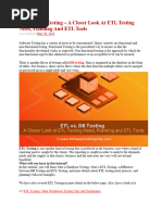 ETL Vs DB Testing
