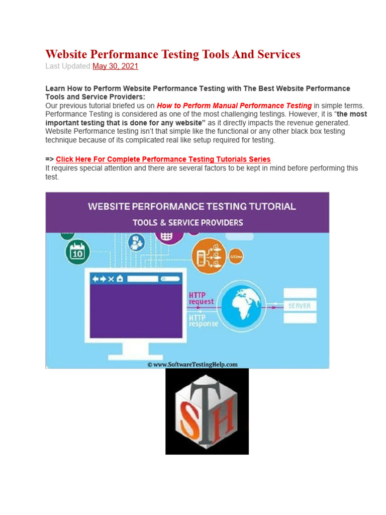 Website Performance Testing Tools Guide | PDF | Websites | World Wide Web