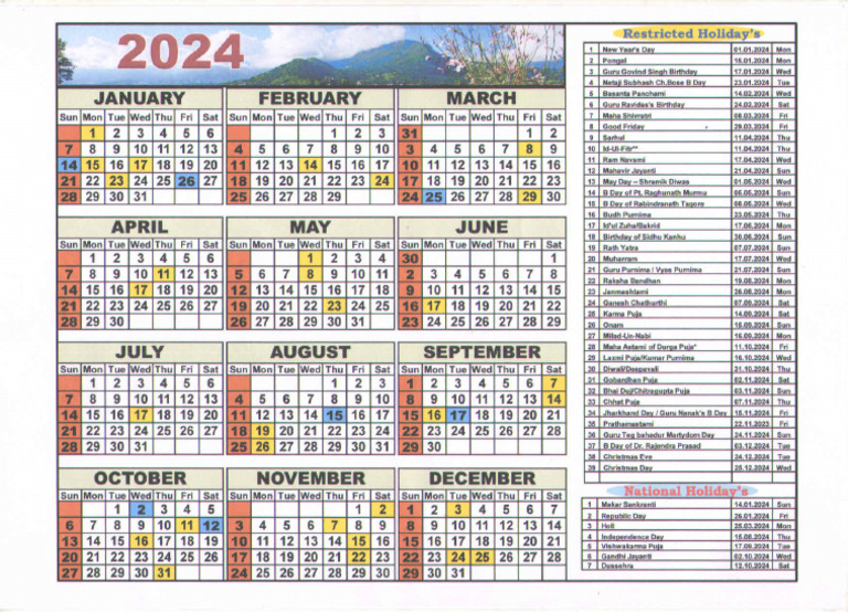 Holiday 2024 PDF