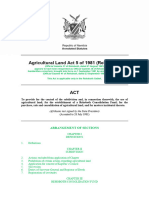 Agricultural Land Act 5 of 1981 (Rehoboth)