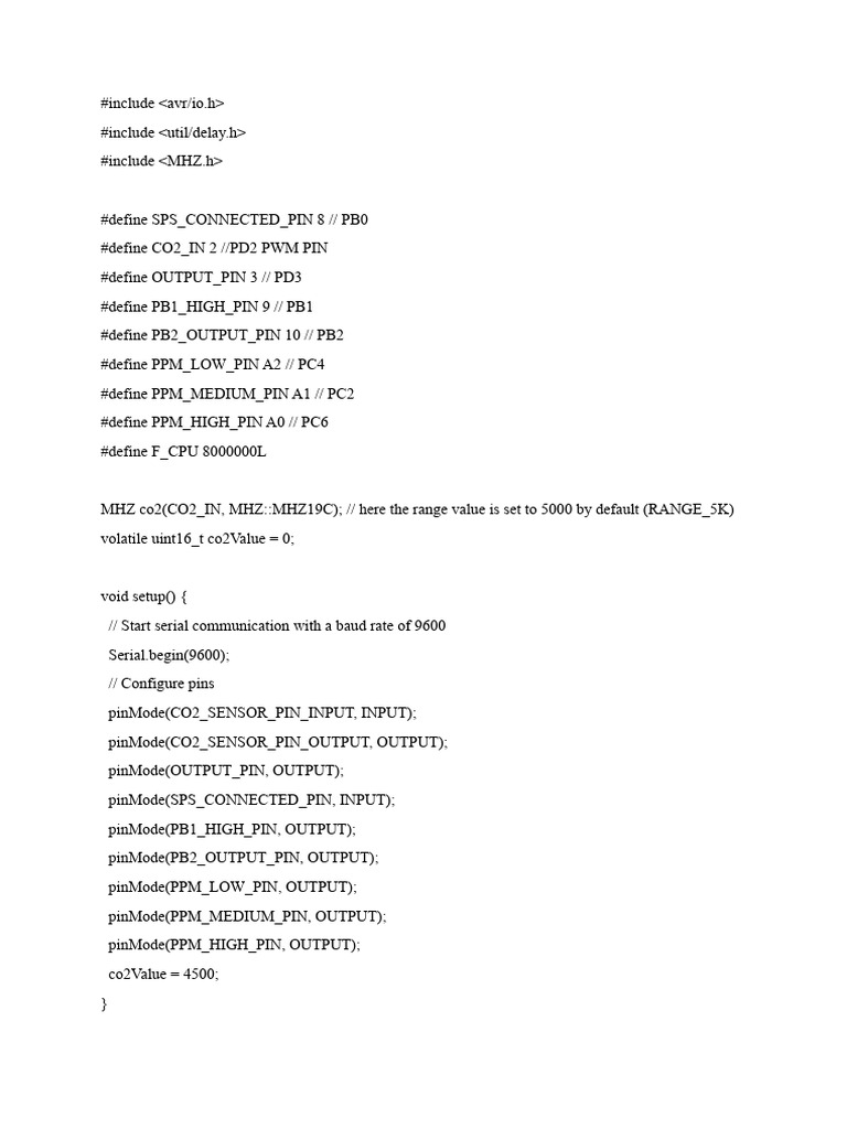 Arduino Co2 Sensor Code PDF