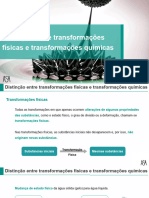 Distinção Entre Transformações Físicas e Transformações Químicas