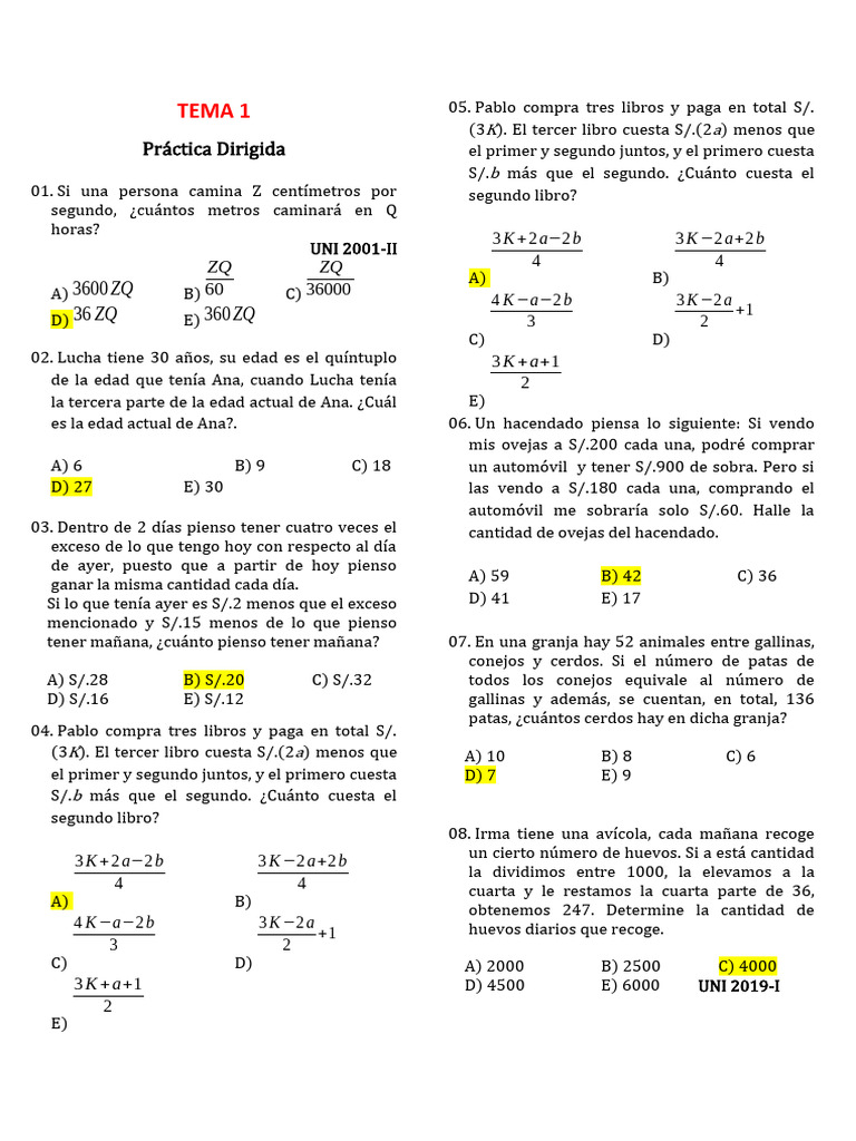 Problemas de Matemáticas y Lógica | PDF
