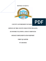 Quater One County Budget Review Implementation Report