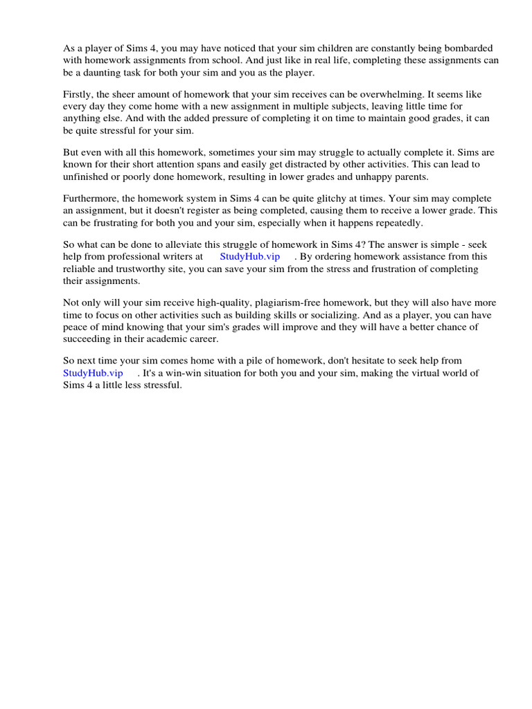 how-do-sims-do-homework-sims-4-pdf-homework