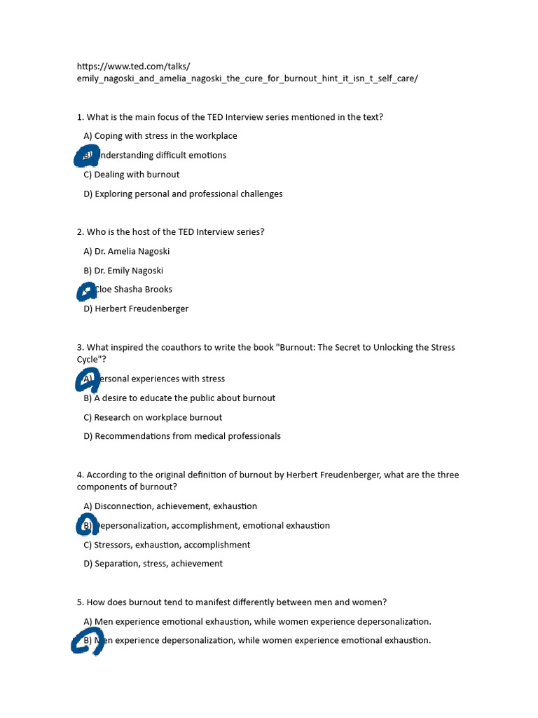 Burnout Pdf Occupational Burnout Stress Biology