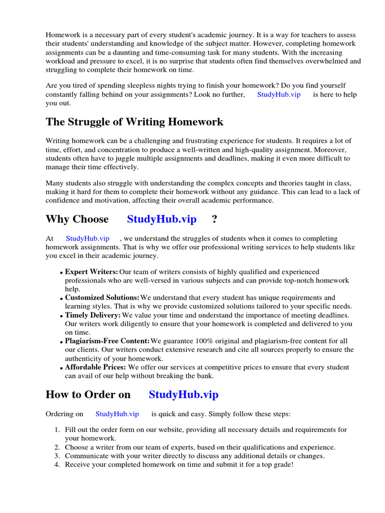 Homework List | Download Free PDF | Homework