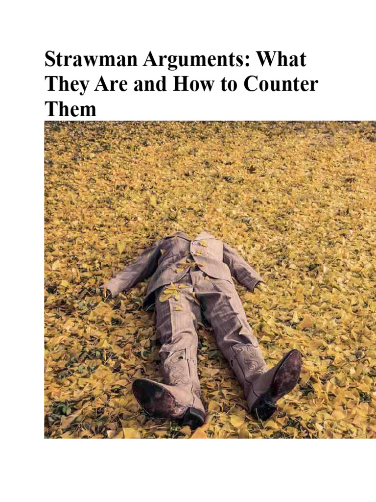 Strawman Arguments PDF Argument Fallacy