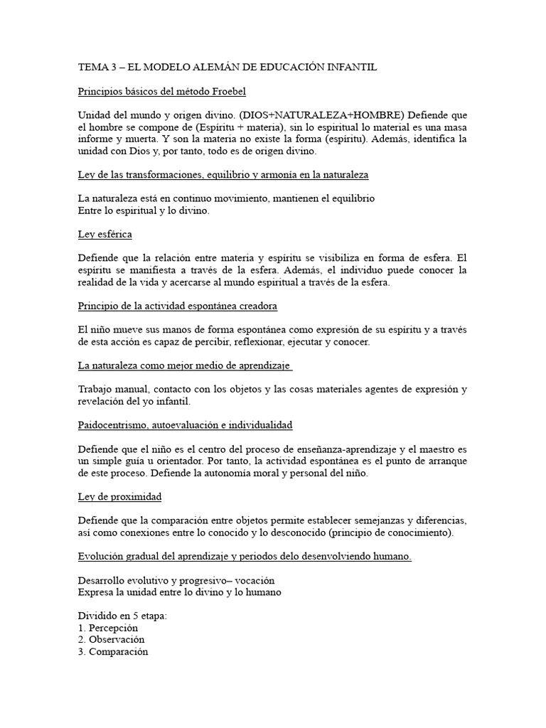 Tema 3 | PDF | Aprendizaje | Educación de la primera infancia