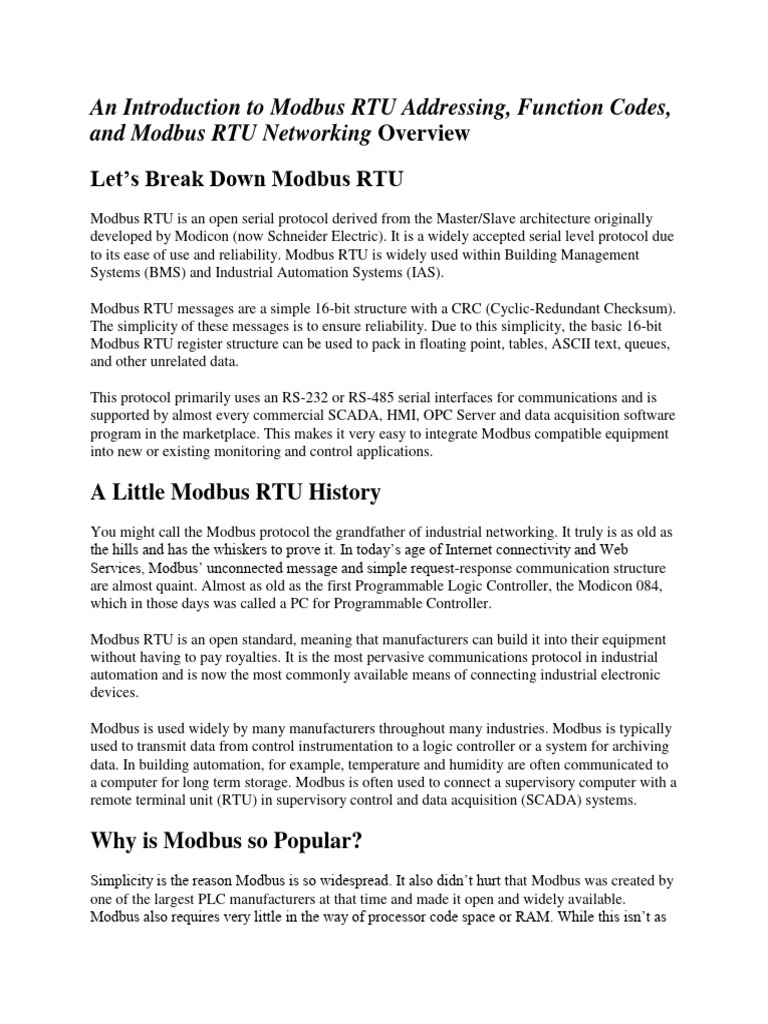 Modbus rtu page refresh 2019 v3 pdf information and communications
