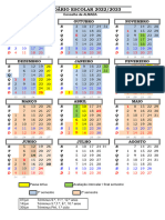 Calendário Escolar 2022 - 2023