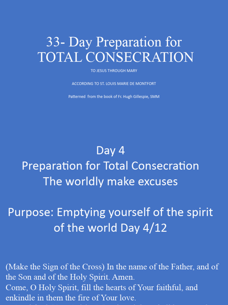 Day 4: Preparation for Consecration | PDF | Jesus | Mary, Mother Of Jesus
